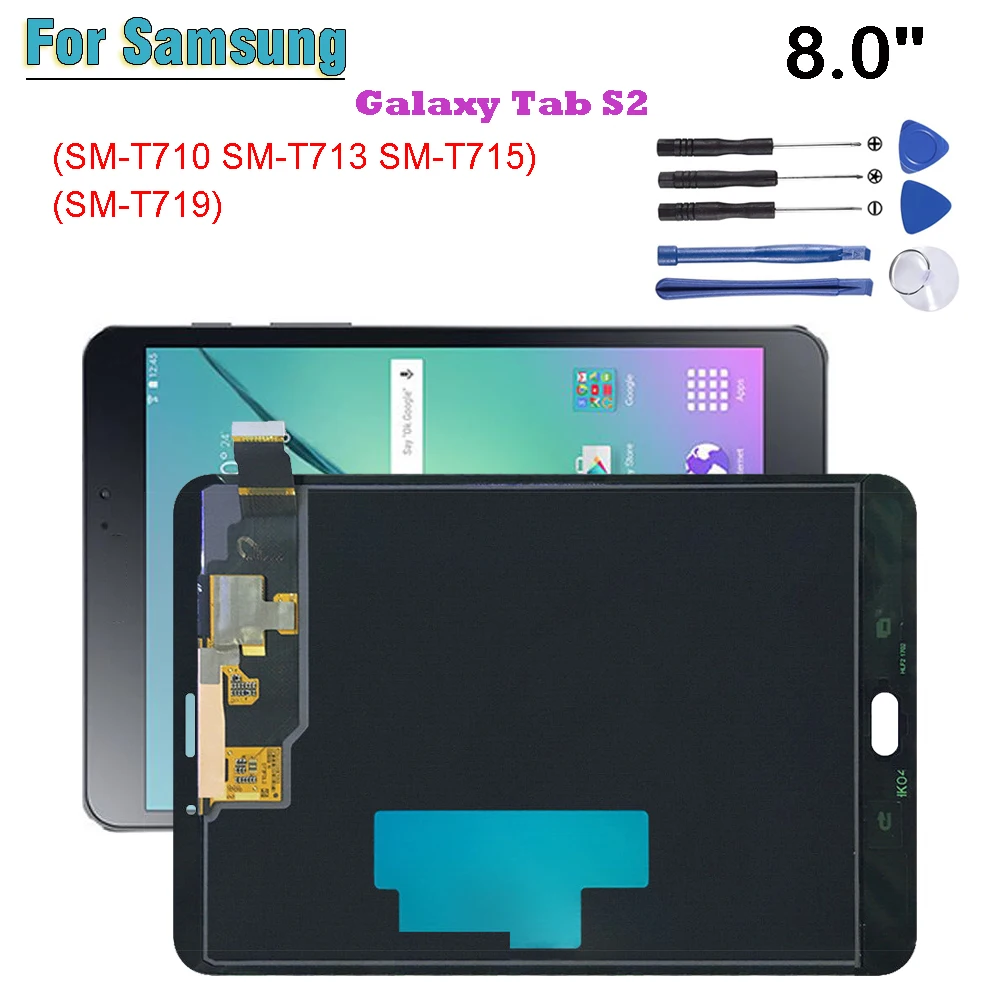 Para samsung galaxy tab s2 SM-T710 SM-T713 SM-T715 SM-T719 t710 t713 t715 t719 display lcd tela de toque digitador assembléia vidro