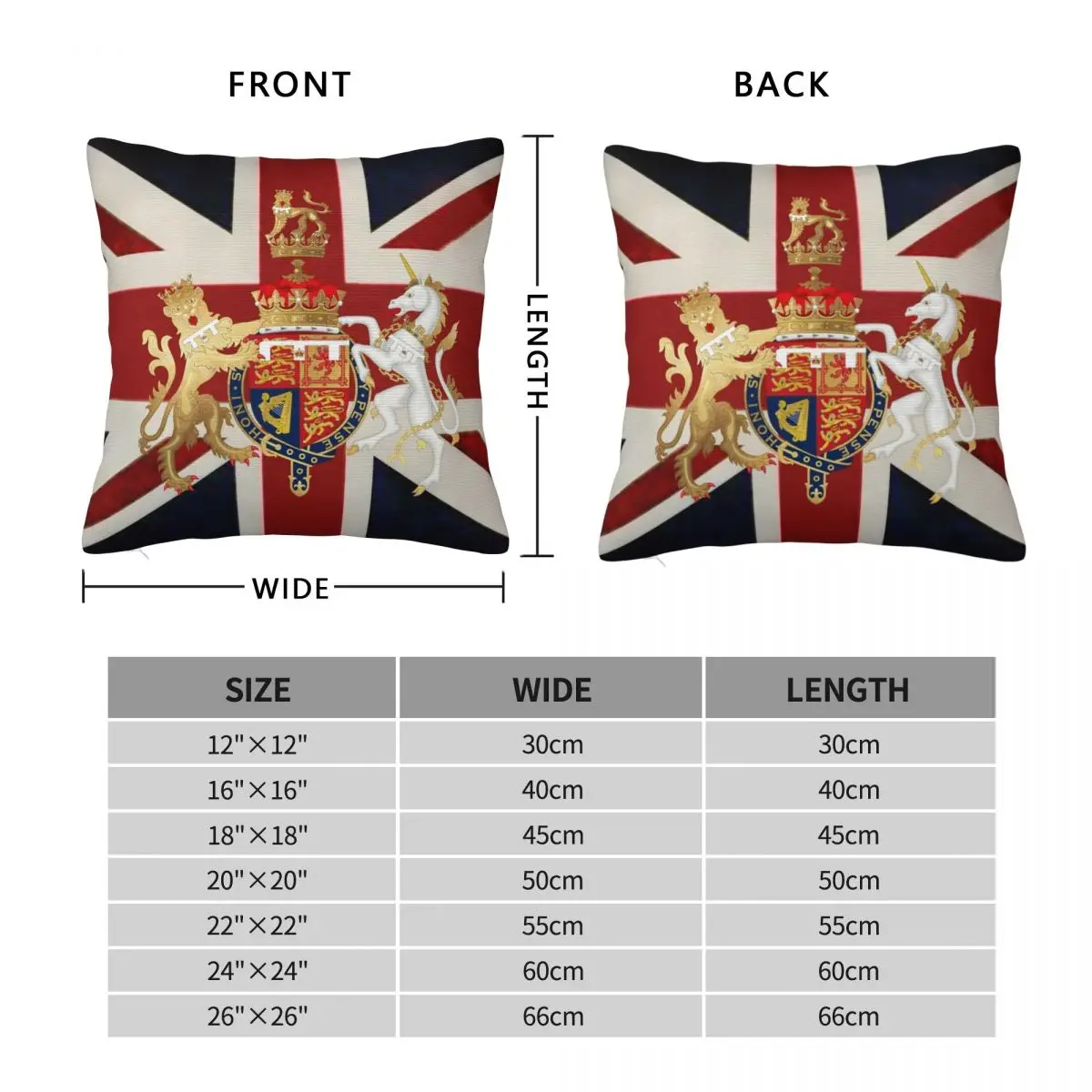 Union Jack With Windsor Insignia Square Pillowcase Polyester Linen Velvet Creative Throw Pillow Case Sofa Seater Cushion Cover