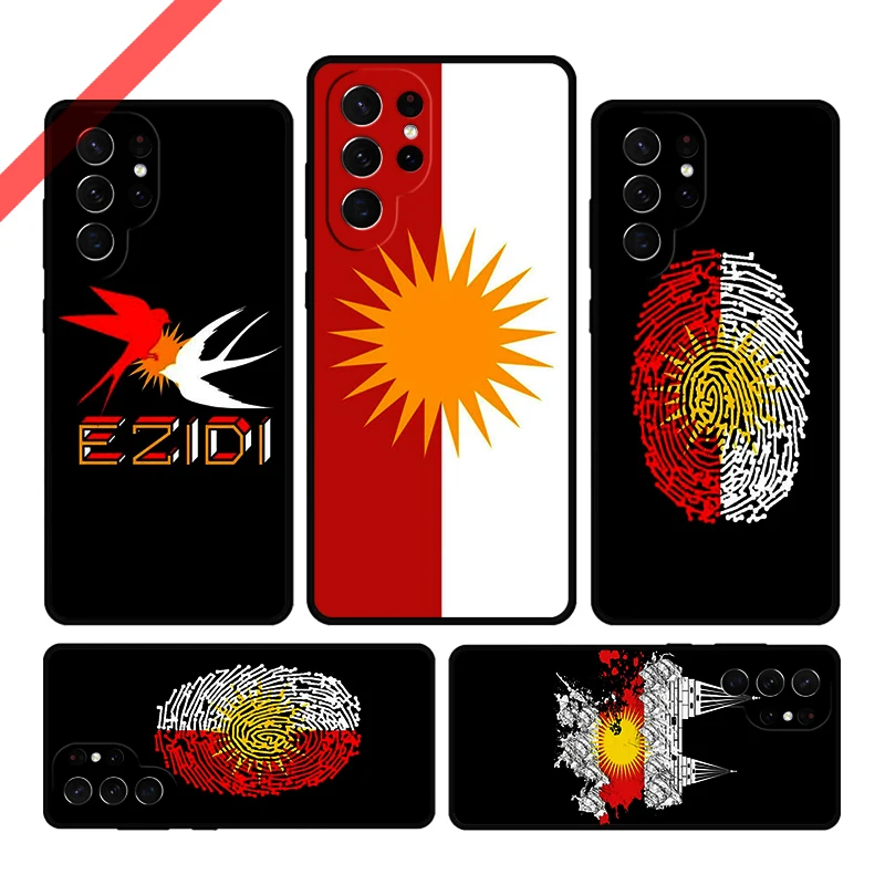 Yazidi Flag Ezidxan Phone Case For Samsung Galaxy S20 FE S21 S10 S23 Plus S24 S22 Ultra Coque Note20 Note10 S9 S8 Cover Capa