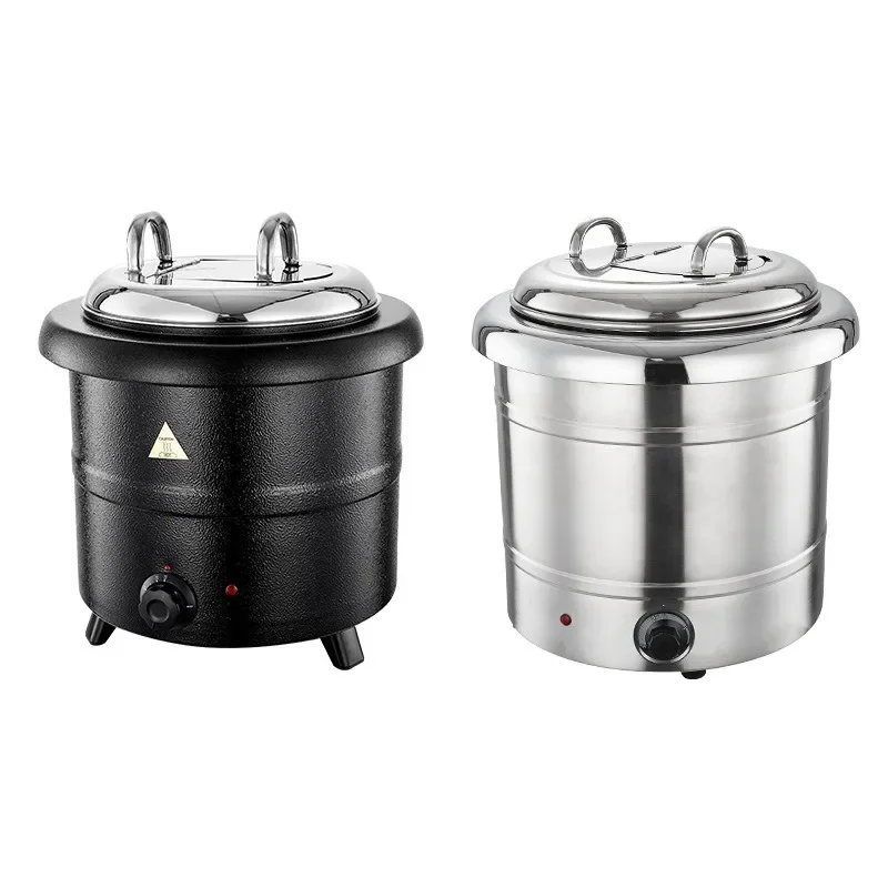 

Stainless steel electronic warm soup pot buffet dessert thermal insulation pot black soup