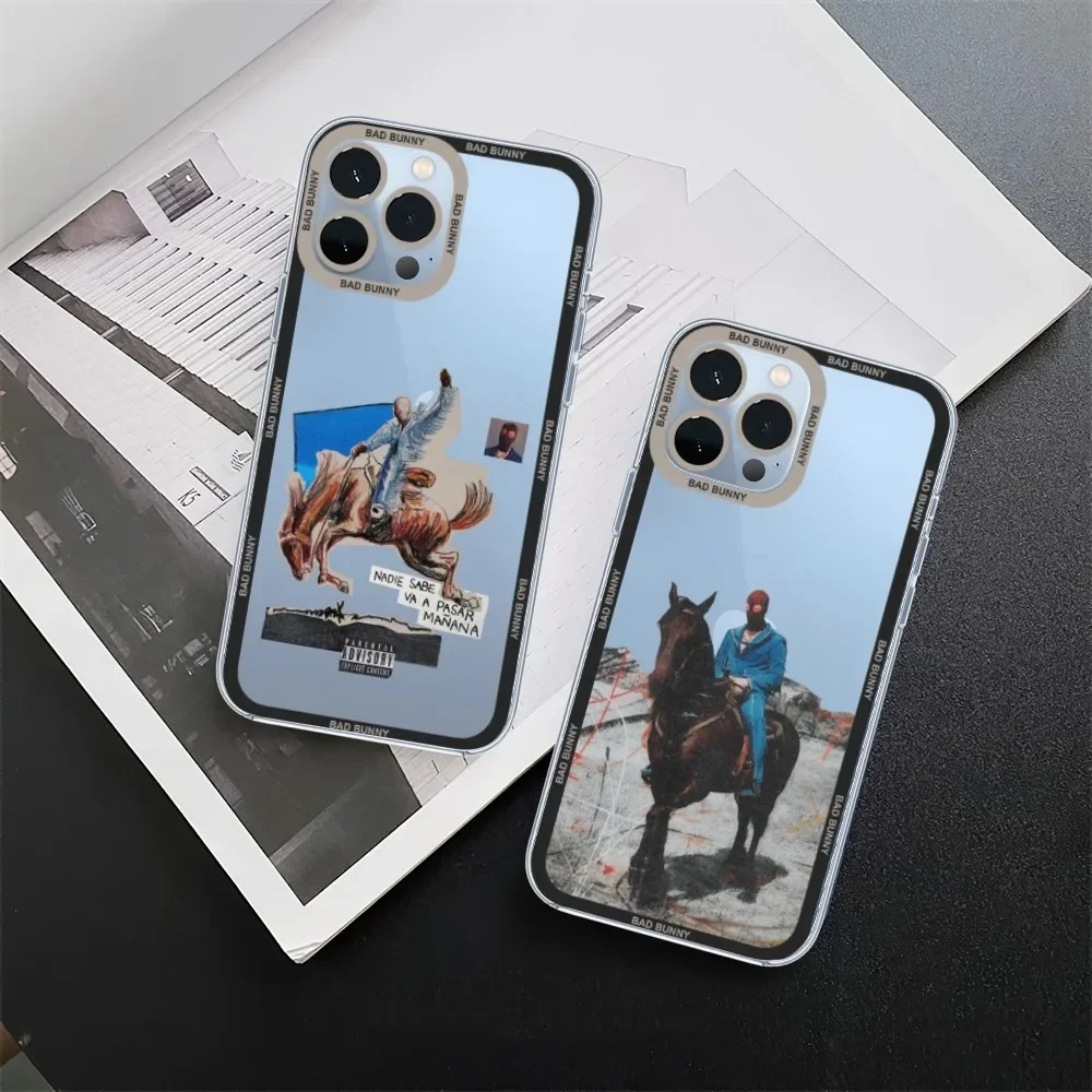 Bad Bunny Nadie Sabe Lo Que Va a Pasar Manana Phone Case For iPhone 11 12 Mini 13 14 15 Pro Max Transparent Shell