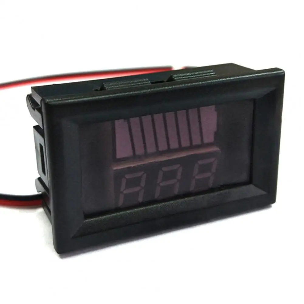 Battery Capacity Meter 12V-60V LED Digital Display Low Power Warning 8-Stage Power Resolution Battery Capacity Indicator Househo