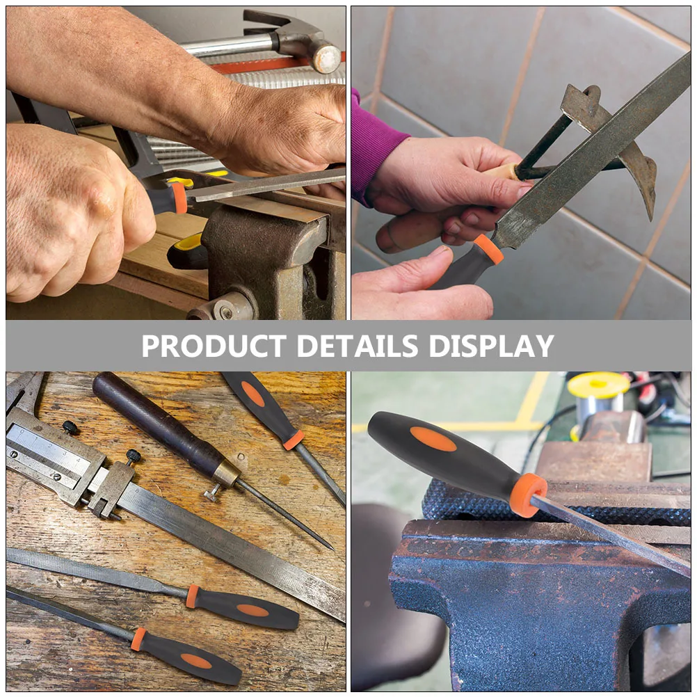 

12Pcs 4mm Diameter Rubber File Handles Ergonomic Replacement Grip for Wood Metal Files and Tool Accessories File Handle