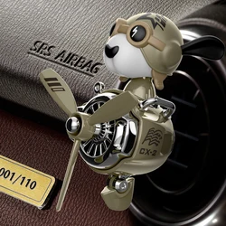 Cartoon shaking head Beagle Pilot Car Air Freshener Rotating Propeller Outlet Fragrance Magnetic Design Auto Accessories
