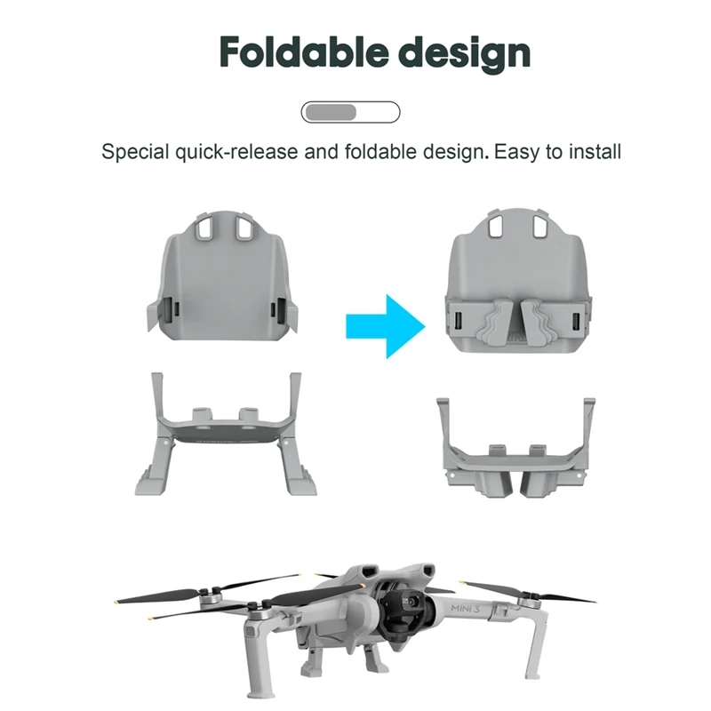 For DJI Mini 3 Drone Heighten Landing Gear Extension Support Leg Gimbal Camera Lens Protective Bracket Guard Holder Accessories