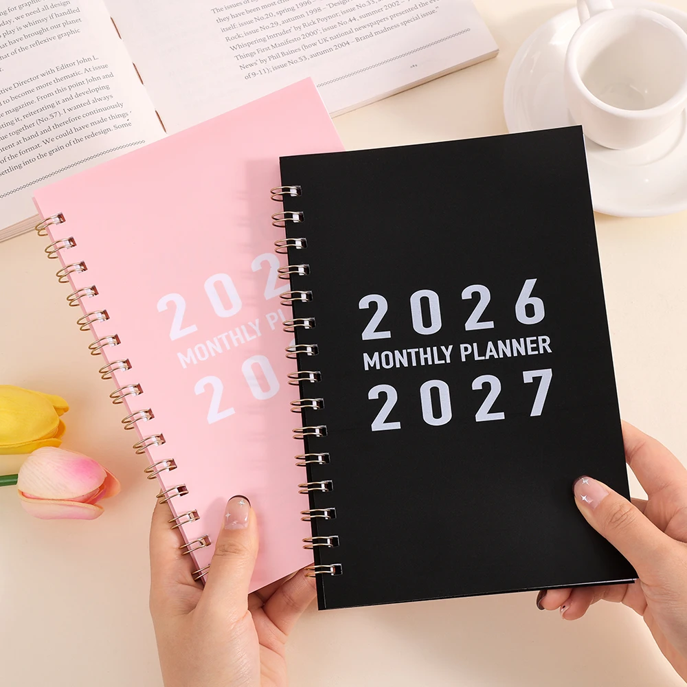 Schüler-Monatsplaner 2026–2027, PVC-Abdeckung für die Schule, 24-Monats-Kalender für Prüfungsplanung, Hausaufgaben, tägliches Zeitmanagement – Detail 2