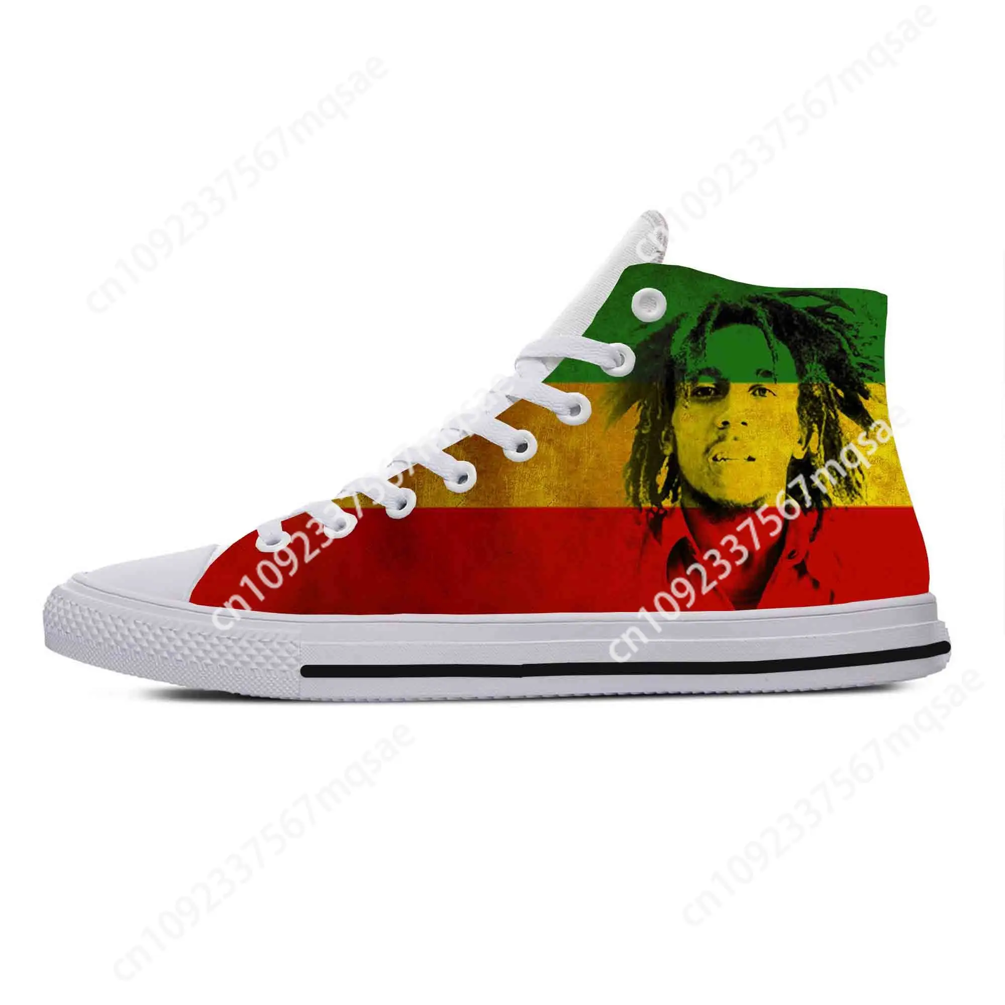 

Legend Bob Marley Reggae Rasta Music Rock Fashion Casual Cloth Shoes High Top Comfortable Breathable 3D Print Men Women Sneakers