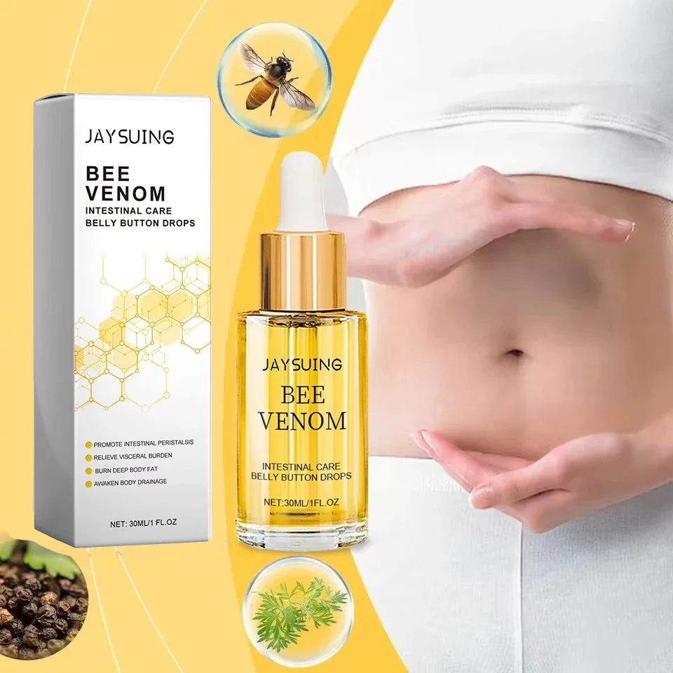 

Fat Burning Serum Bee Venom Intestinal Body Care Tighten Firming Shaping Waist Abdomen Buttocks Belly Button Weight Loss Drops