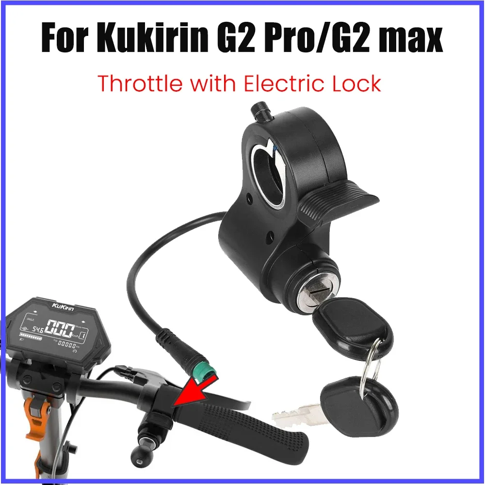 

Throttle with Electric Lock Key For Kukirin G2 Pro /G2 Max Electric Scooter Accelerator switch Skateboard integrated Replacement