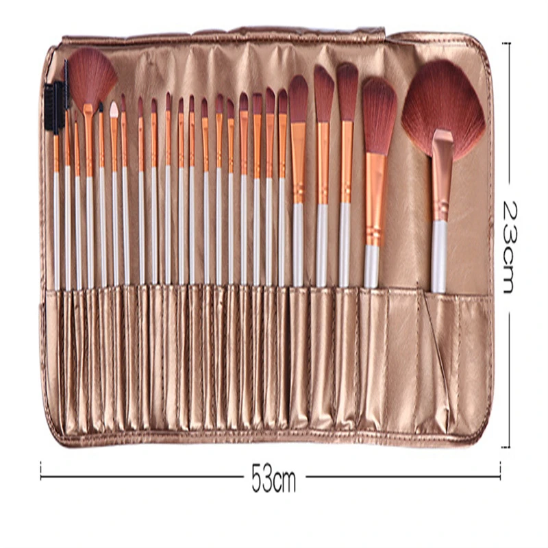 Brosse cosmétique en Tube d'aluminium épais, laine en microfibre, solide, sans perte, pour une Application de maquillage détaillée