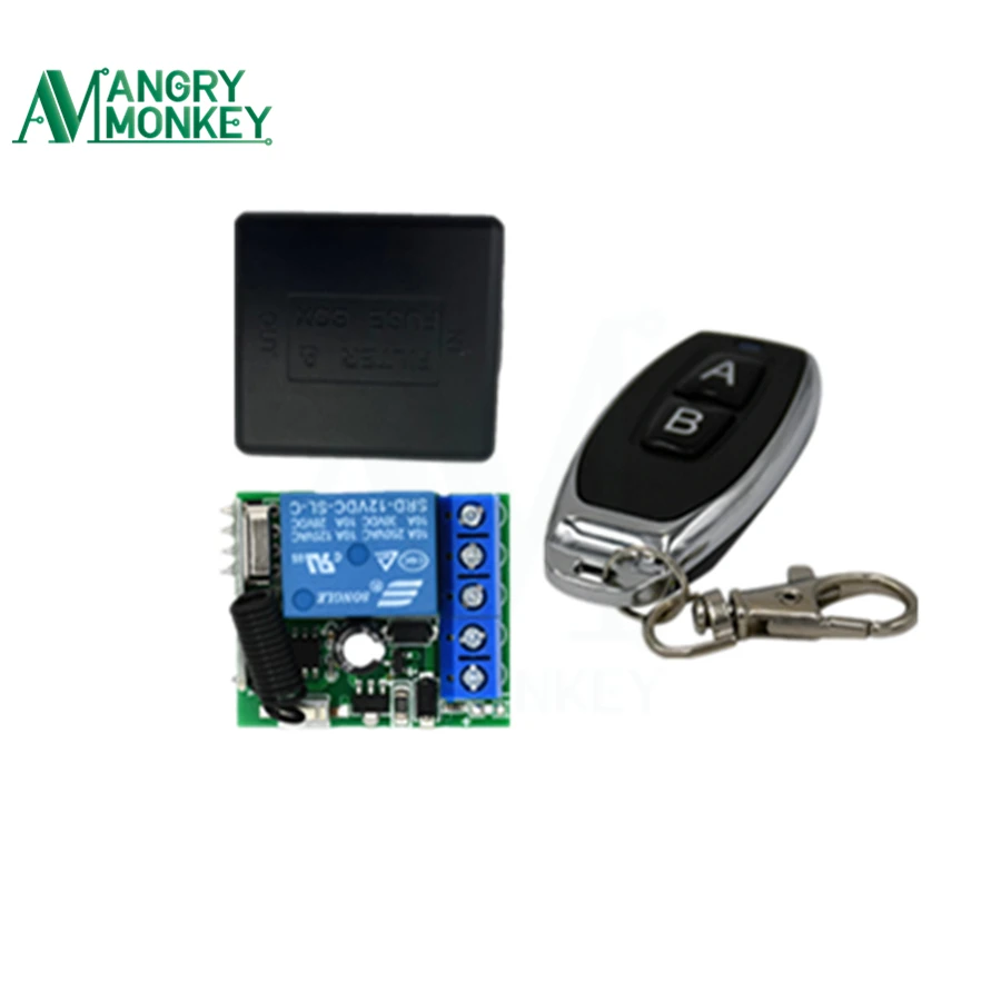 433Mhz Universal Wireless Remote Switch DC 12V 1CH relay Receiver Module and 4 pieces RF Transmitter 433 Mhz Remote Controls