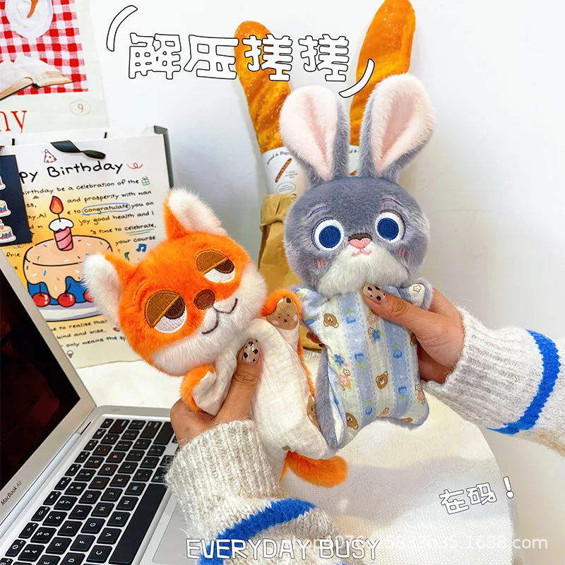 

Джуди Хопс Ник Уайльд Зверополис плюшевая игрушка чучело животное снятие стресса погремушка подставка для запястий подушка офицер кролик кукла тревога