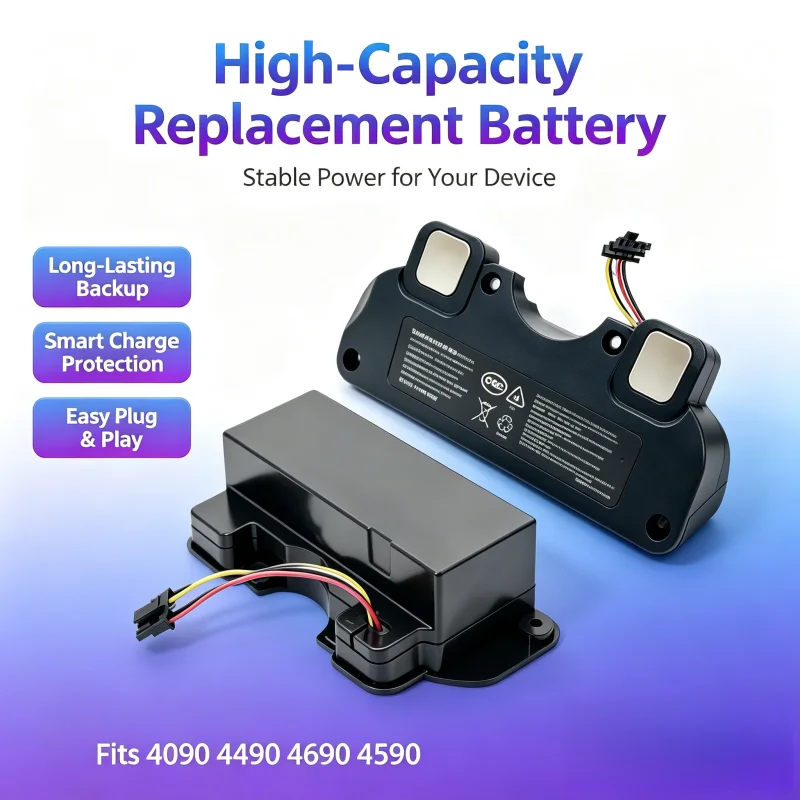 6500mAh Li-ion Replacement Battery Pack for CECOTEC CONGA 4090 4490 Durable Power Supply for Robotic Vacuum Cleaner Accessory