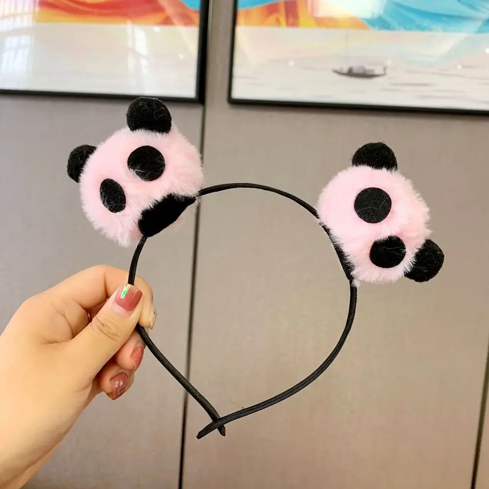 

Прекрасная кукла-животное, повязка на голову с пандой, мультяшная плюшевая повязка для волос в китайском стиле, повязка для волос, заколка для волос, обруч для волос, уличная одежда