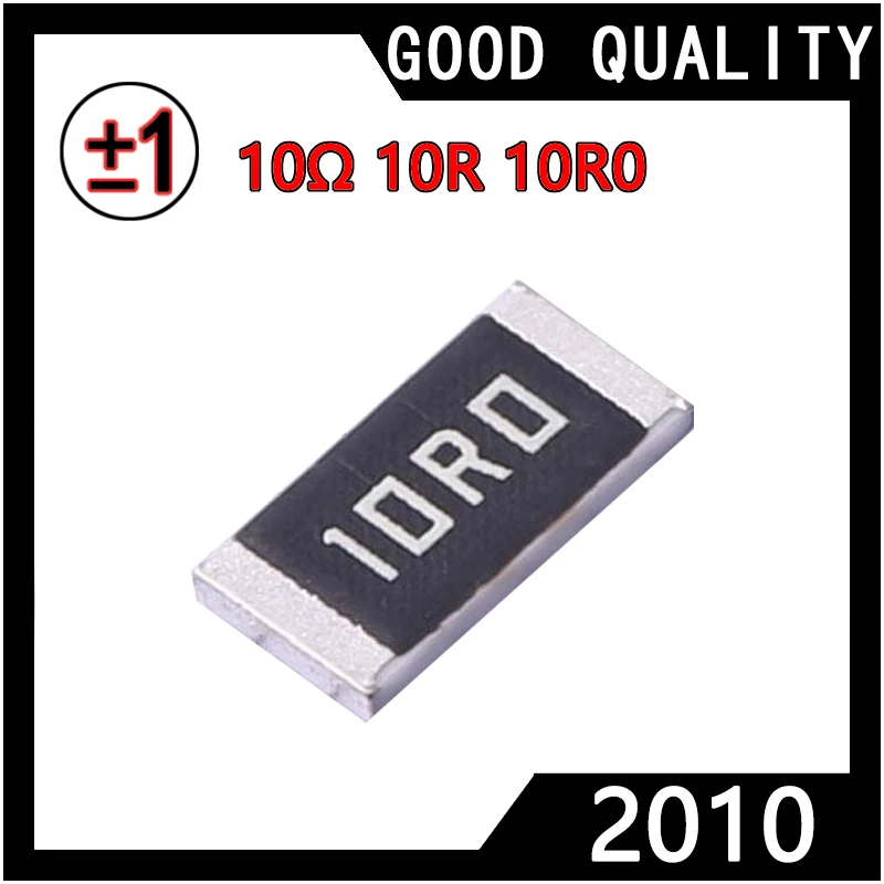 

20PCS SMD 2010 Chip Resistor 1% High Precision Chip 750mW Fixed Resistance 10Ω 10R 10R0