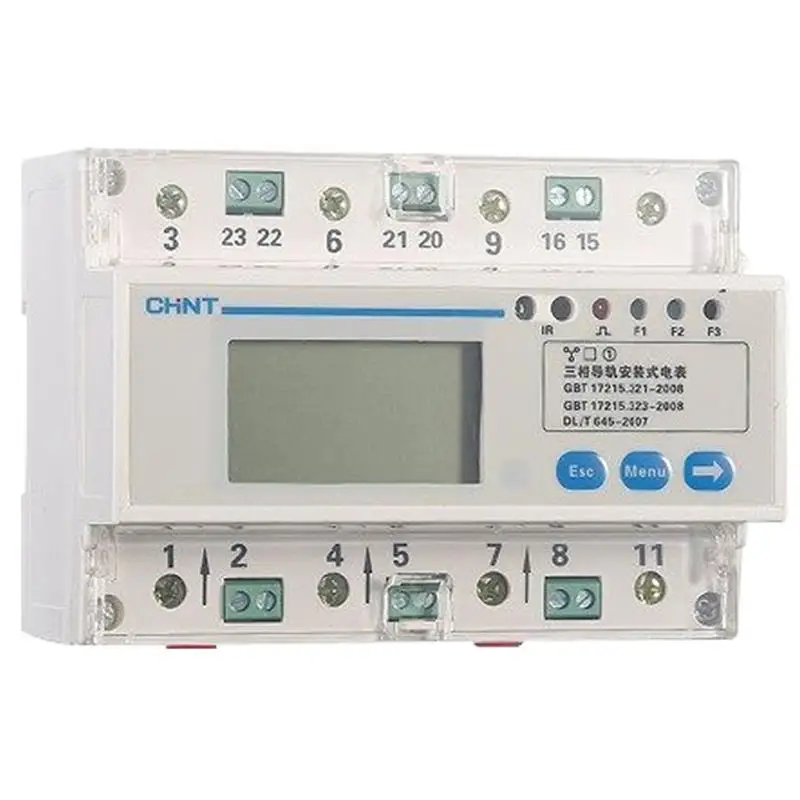 Chint DDSU666 DTSU666 single-phase three-phase rail type watt hour meter miniature electronic 220V watt hour meter