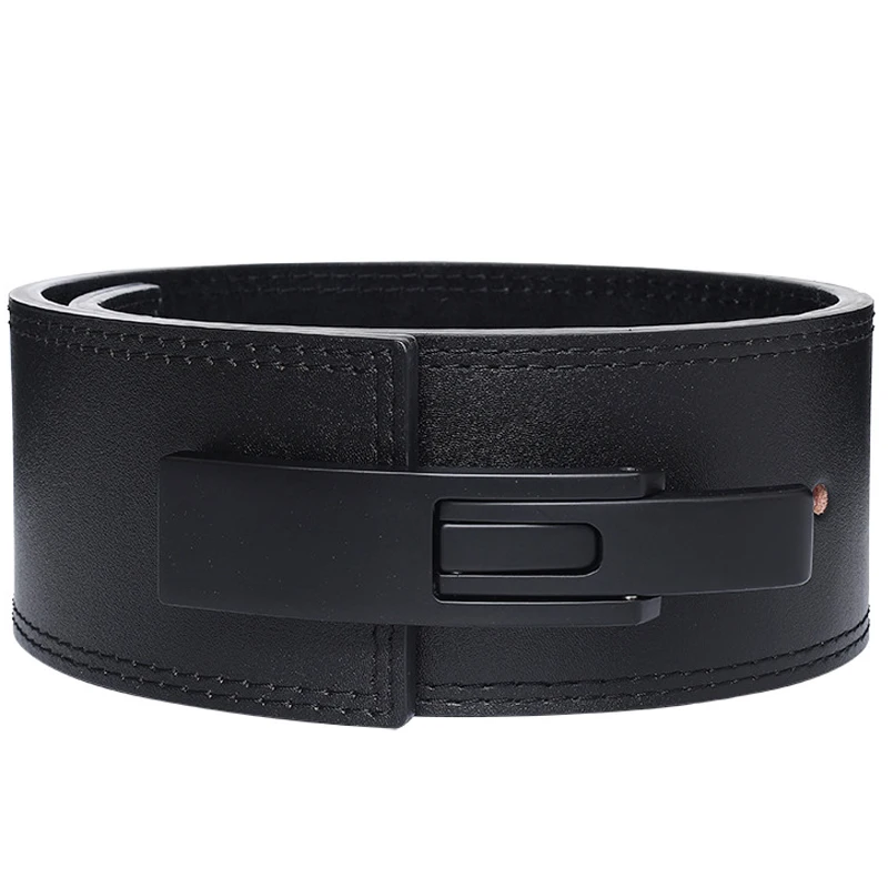 thick-weightlifting-belt10mm-single-row-holes-powerlifting-beltwaist-protectorstrength-traning-beltsbuckle-and-lever