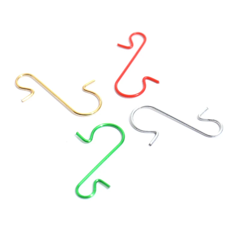 50pcs Christmas Ornament S-Shaped Hooks Holders Christmas Tree Ball Pendant hanging Decoration for home Navidad New Year