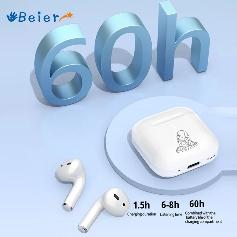 Beier Wireless Earbuds AP05 Bluetooth 5.3 Headphones 9D Stereo Sound In Ear Headset Buds5 Waterproof Sport Earphones With Mic