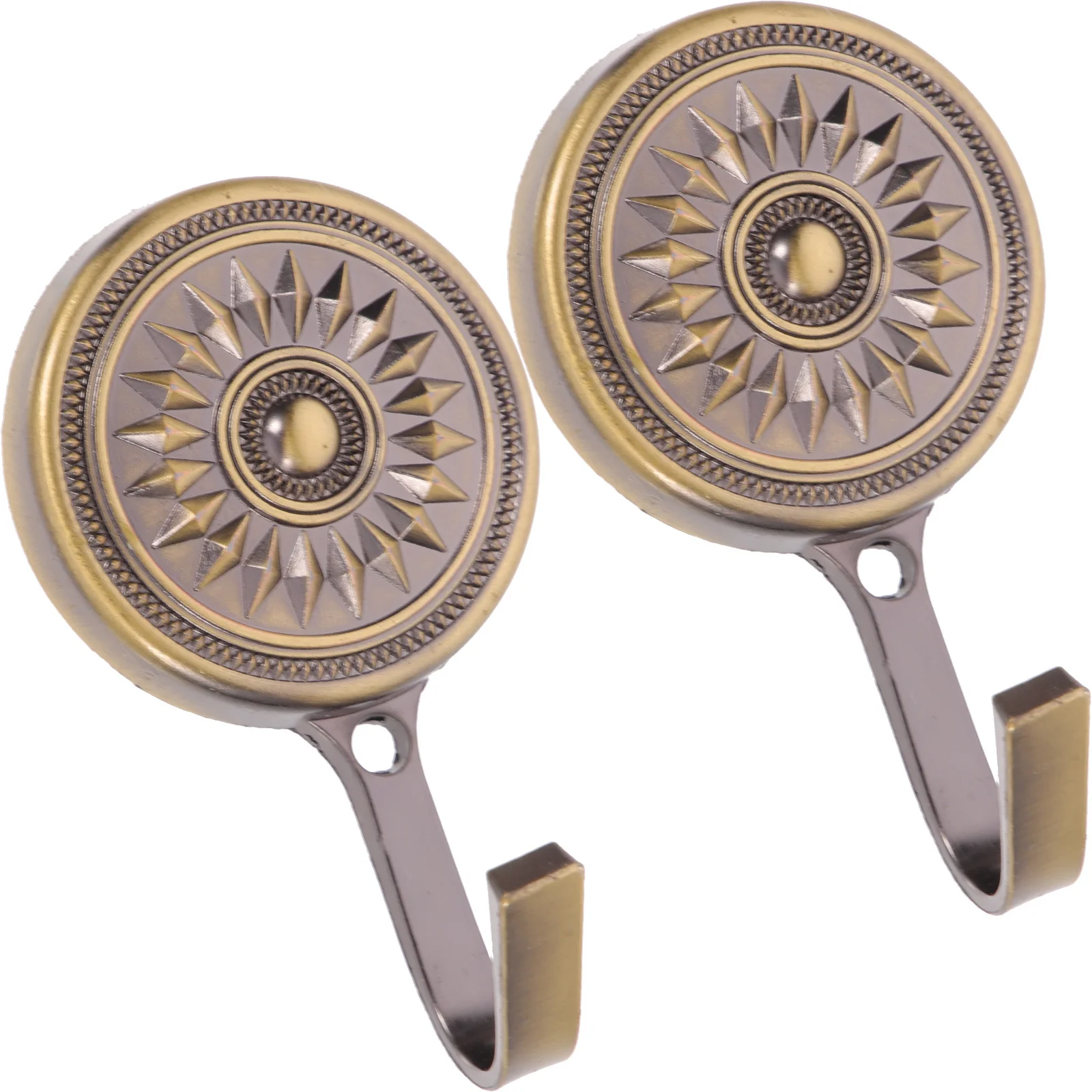 

2 Pcs Holdbacks Zinc Alloy Coat Hook Curtain Holders Frame Drapery for Curtains Accessories