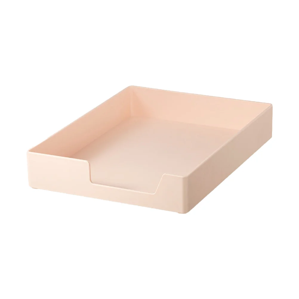 

1pc Plastic File Storage Box Pink Thickened Document Organizer For Office Home Study Paper Magazine Certificate
