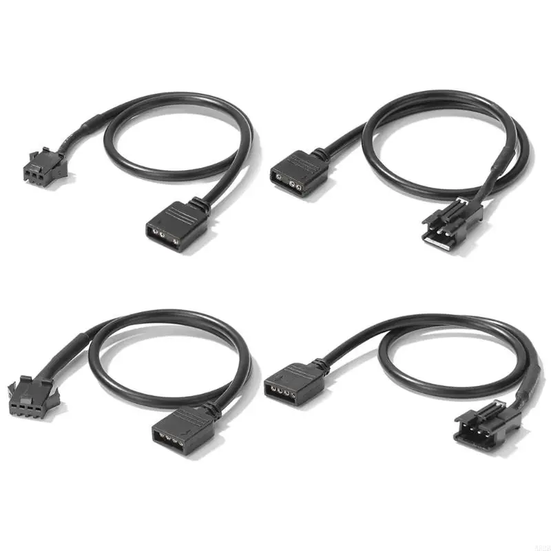 A52B 5V 3PIN/12V 4PIN Cable conversión adaptador RGB para PC Computer LED placa base