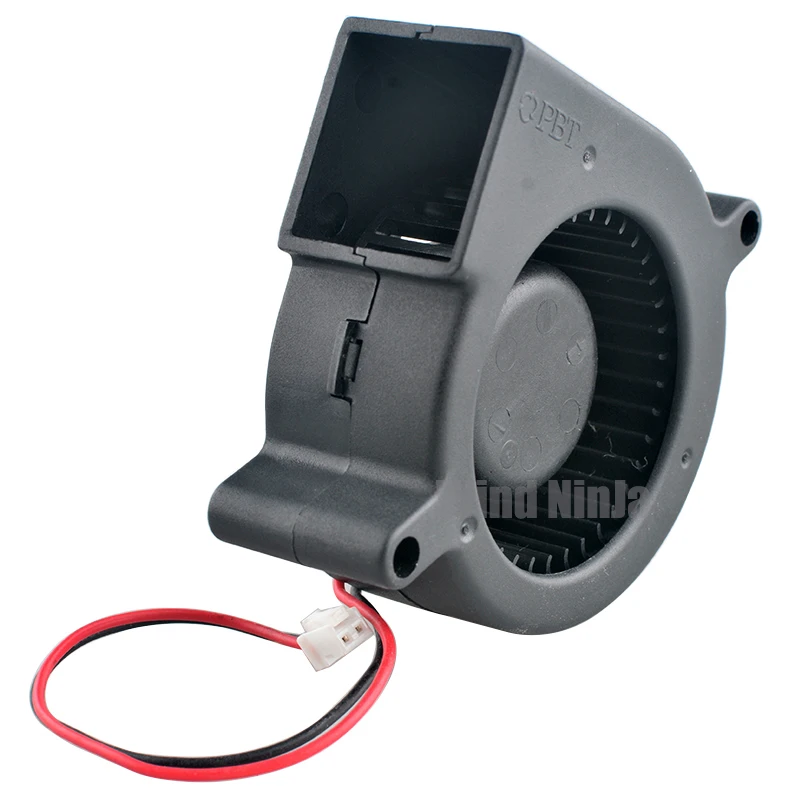 Kipas blower 6cm 60mm DC 12V, kipas pendingin sentrifugal kecepatan tinggi 0,50 A 2pin 11000rpm untuk printer