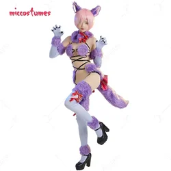 Miccostumes Women's  Mash Kyrielight  Catsuit Sexy Lingerie Set Cosplay Costume with Stockings and Gloves