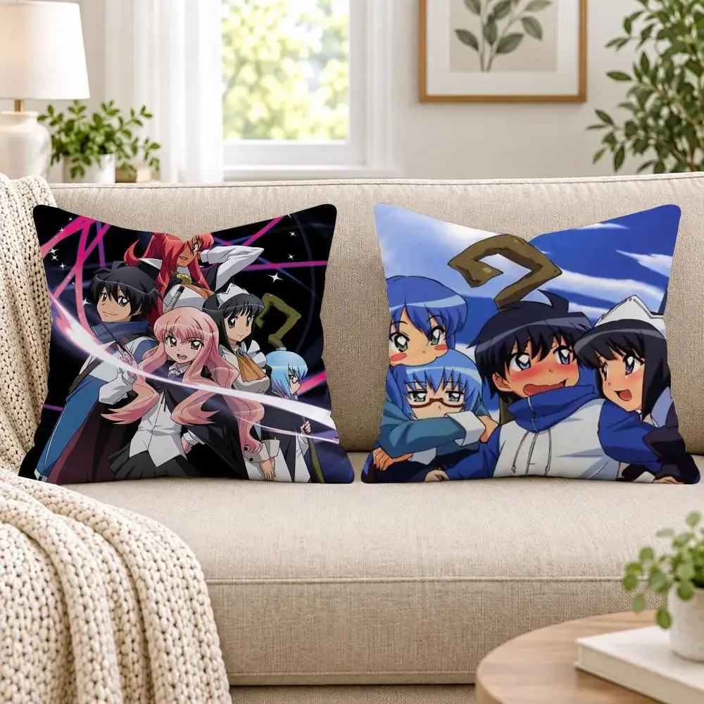Anime Z-Zero no T-Tsukaima Cushion Cover Short Plush Double-Sided Printing Sofa Bedroom Living Room Throw Pillowcase Home Decor