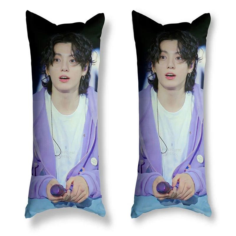 Rectangular Pillowcase Jungkook Purple Clothes Peach Skin Material Invisible Creative Zipper Decorative Pillowcase Sofa Decor