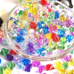 100pcs Colorful Acrylic Plastic Transparent Stone Crystal Rocks Vase Filler Artificial Color Fish Tank Home Wedding Decorations