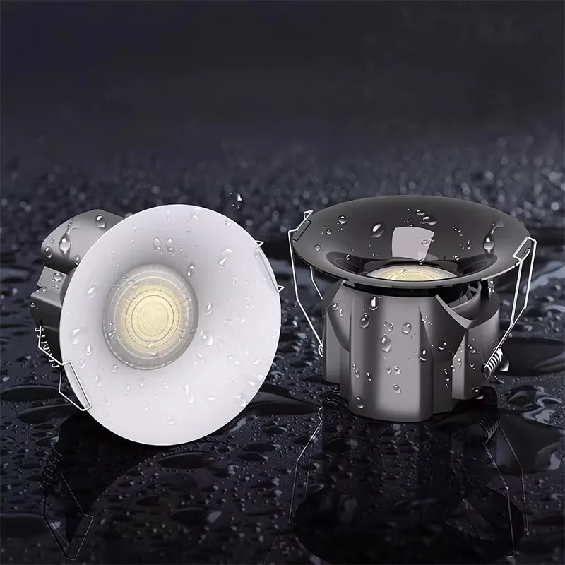 

IP65 waterproof downlight LED spotlight Embedded COB ceiling light AC110V-220V bathroom kitchen balcony toilet lighting 2700K