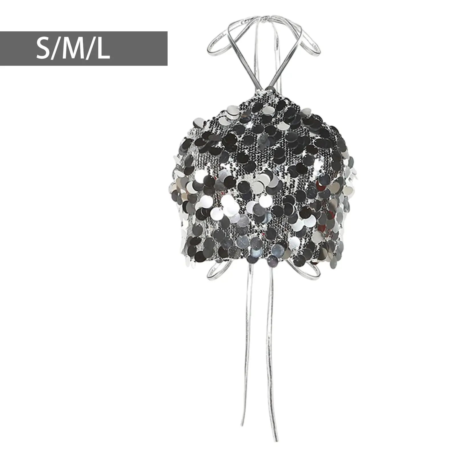 Halter colheita topo feminino lantejoulas clube festival dança exótica resistente sem costas presentes festa moda clubwear festa clube topo