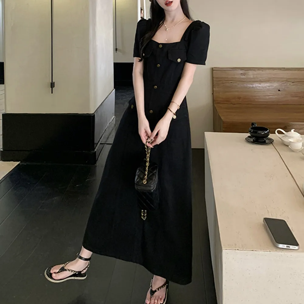 plus Size Women's Dr Elely Cutout ket Denim Summer Faion Conceal Meat Long And ort Bla Denim Skirt