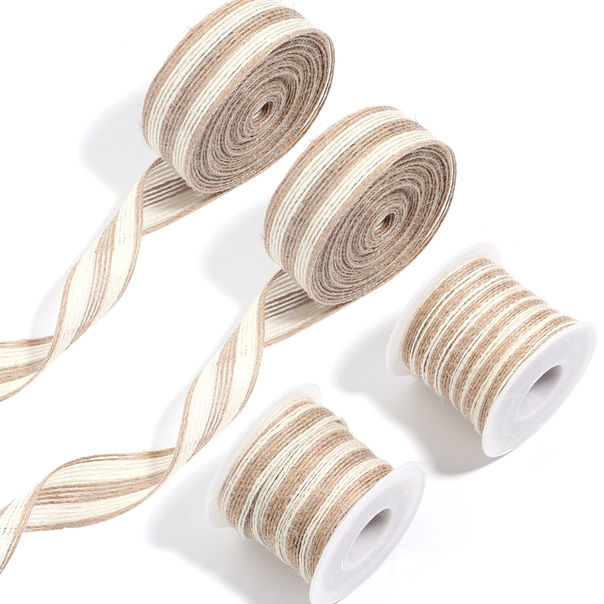 

1-10Meters Линное Бюрлап Ткань Лента Макраме Крефт Линное Пояска для свадебного украшения Подарки Коробка Букет Лук Упаковка Материалы