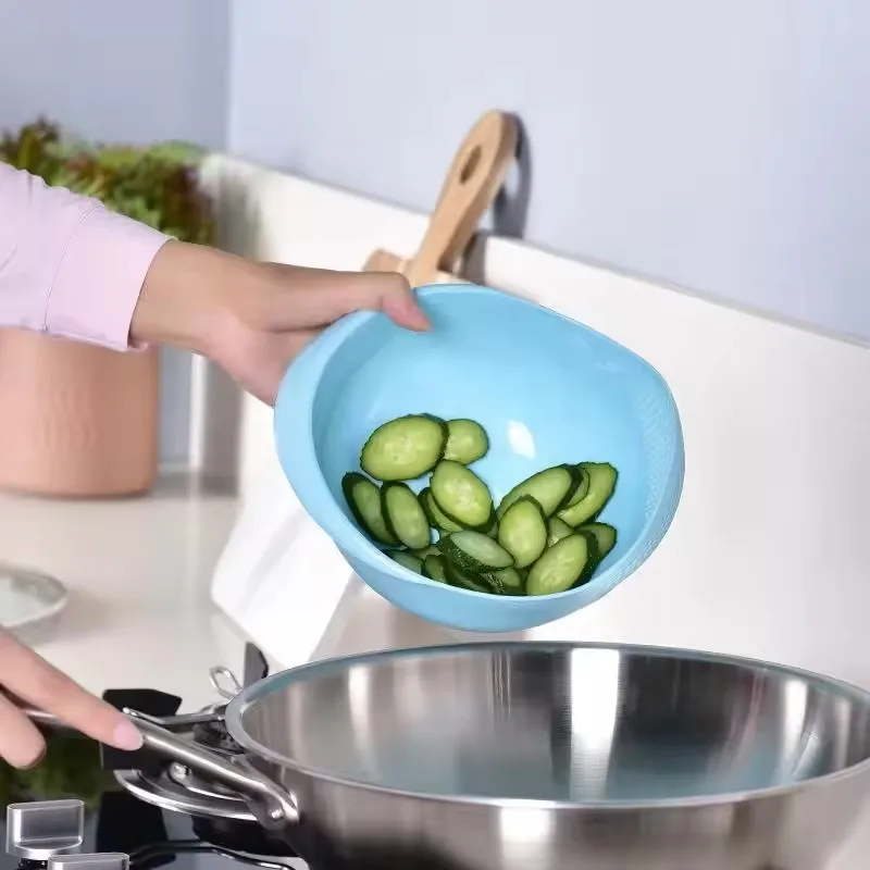 1pc 2-In-1 Rice Strainer, Beans Washer Strainers and Colanders - Washing Bowl for Vegetables and Fruits