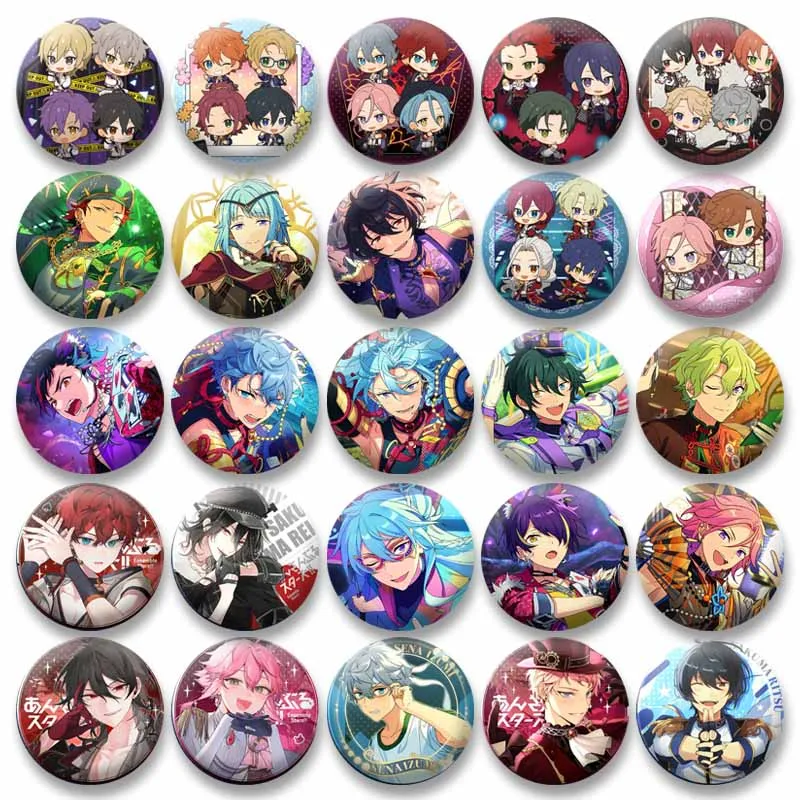 Ensemble Stars Game Round Badge Creative Cartoon Idol Button Brooch Clothing Backpack Jewelry Accessories Decoration Lapel Pins