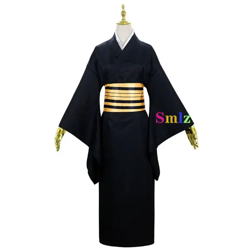 Nakime Cosplay Anime Costume Kimono Wig Suit Halloween Black Uniform for Women Men