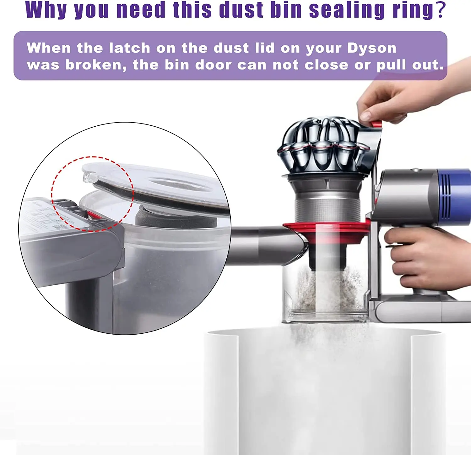 Couvercle de poubelle à poussière pour aspirateur sans fil Dyson V7, V8, SV10, SV11, pièces de rechange de capuchon de boîte de dépoussiérage, accessoires de base