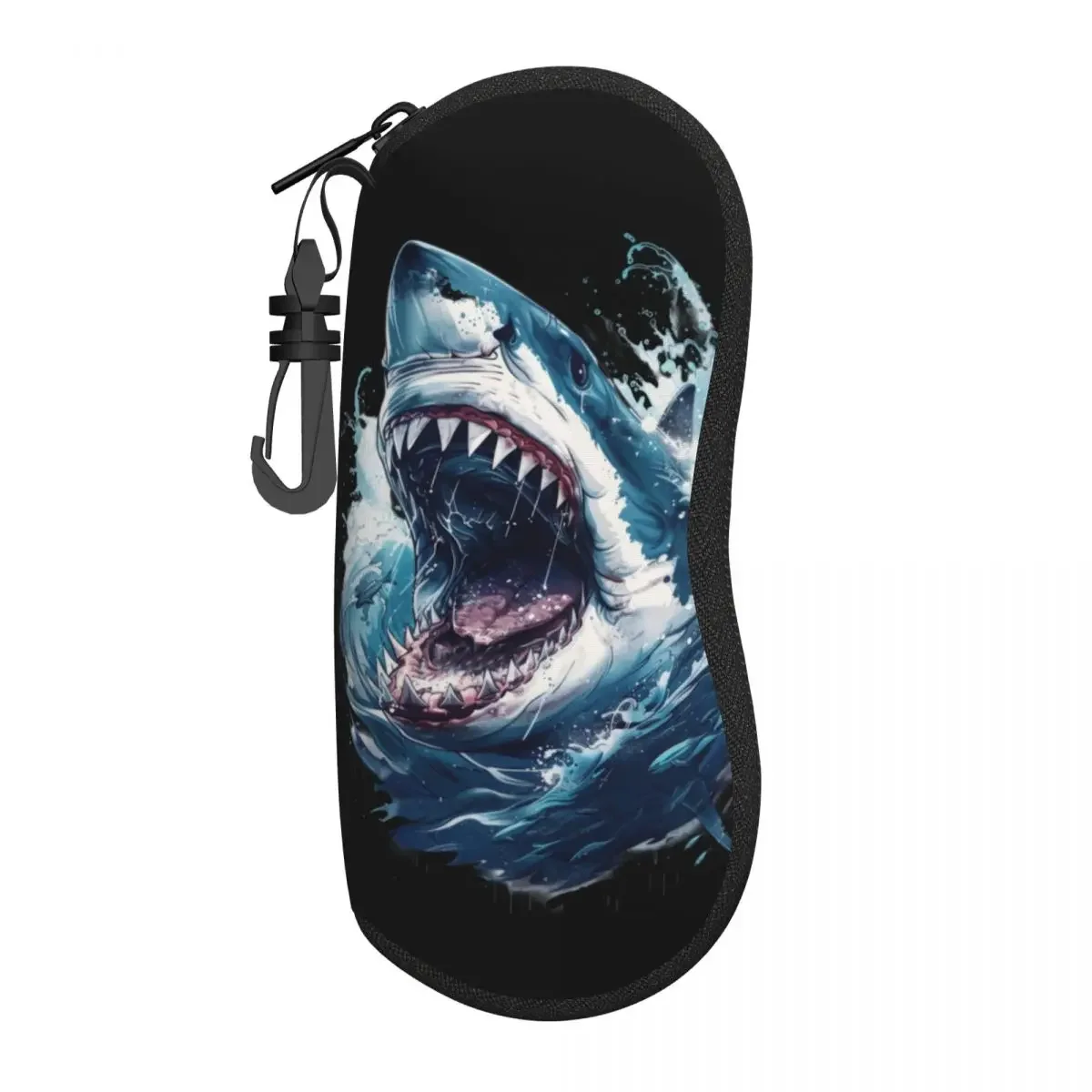 

Custom Ocean Animal Shark Sunglasses Soft Case Neoprene Zipper Shell Eyeglass Case Custom Protective Box For Glasses