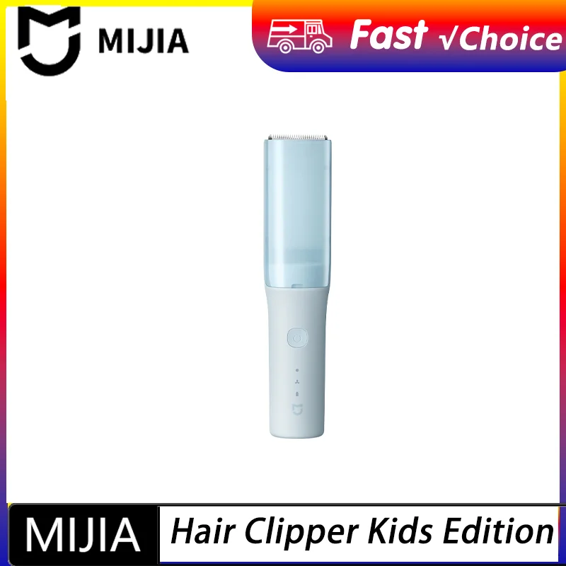 MIJIA Kinder-Haarschneidemaschine mit Haarsaugfunktion, 60 Min. Akkulaufzeit, IPX7 Wasserdicht, Rundklingen-Spitze, Baby-Friseur CN
