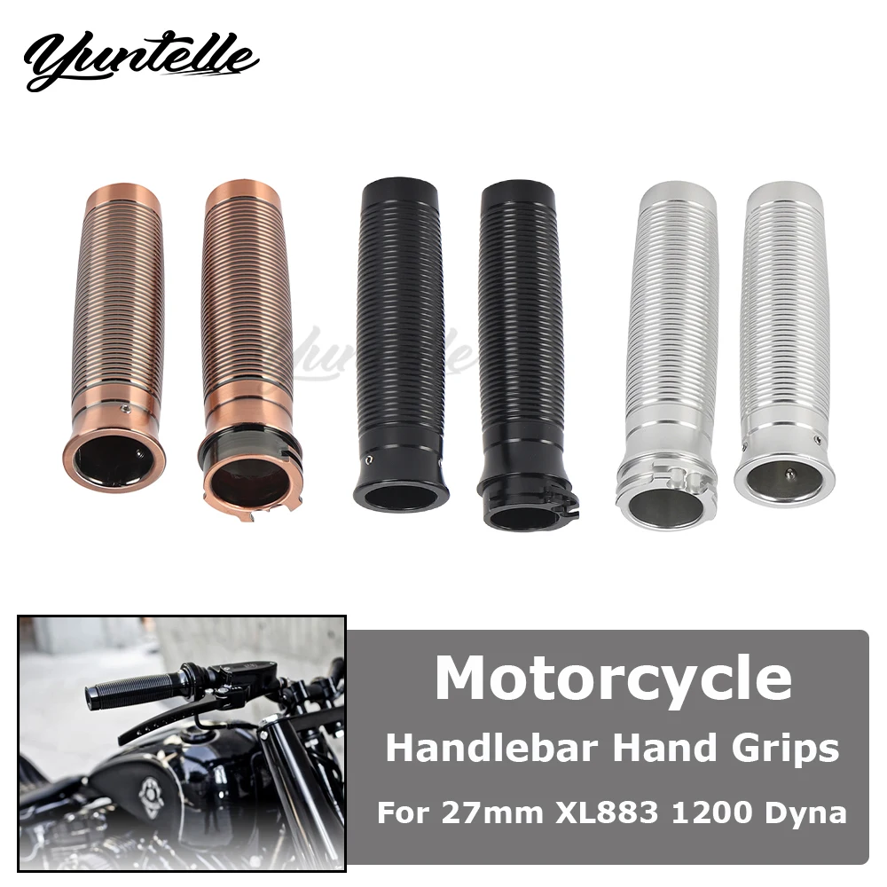 

Retro 27mm Handlebar Handle Grip For Harley XL883 1200 Dyna X48 Softail Cruiser Bobber Chopper Motorcycle Accessories CNC Cover