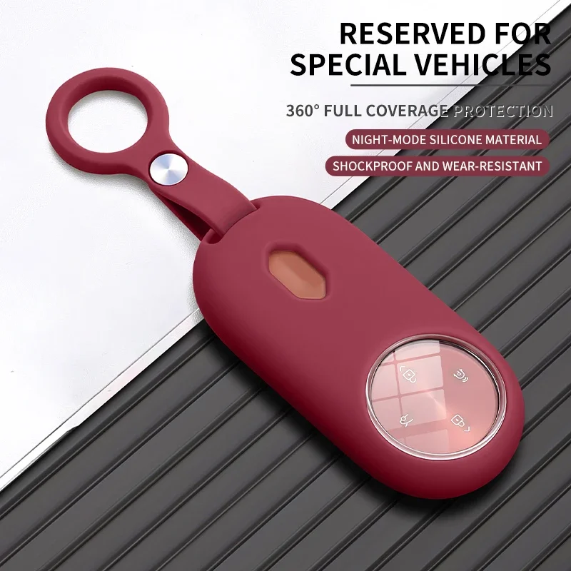 Liquid Silicone Rubber Car Key Case Cover Fob For MAEXTRO S800 Auto Smart Remote Key Protector Shell Decorative Accessories 5