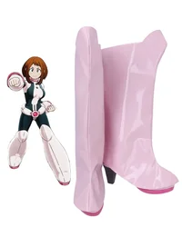 Boku No Hero Academia Ochaco Uraraka Cosplay Boots My Hero Academia Pink Shoes Custom Made