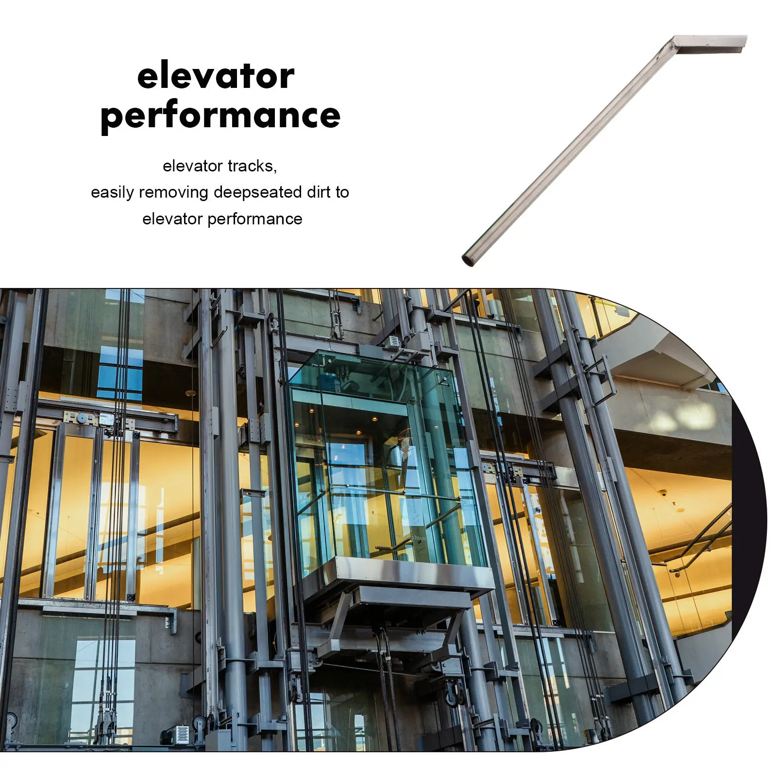 Elevator Groove Scraper Cleaner Tool Ergonomic Long Handle for Deep Cleaning Tracks Sills Gap Scoop Maintenance Professional