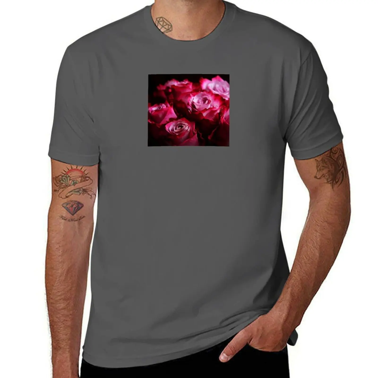 

Red Roses For You T-Shirt Athletic Quick Dry T-Shirt for Men