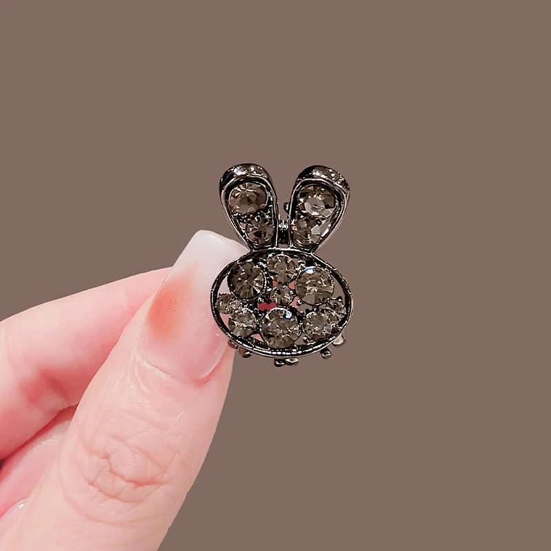 High-end Rhinestone Rabbit Small Hair Grab Exquisite Cute Mini Hair Claw Bang Clip Princess Head Top Clip Women Hair Accessories - view 2