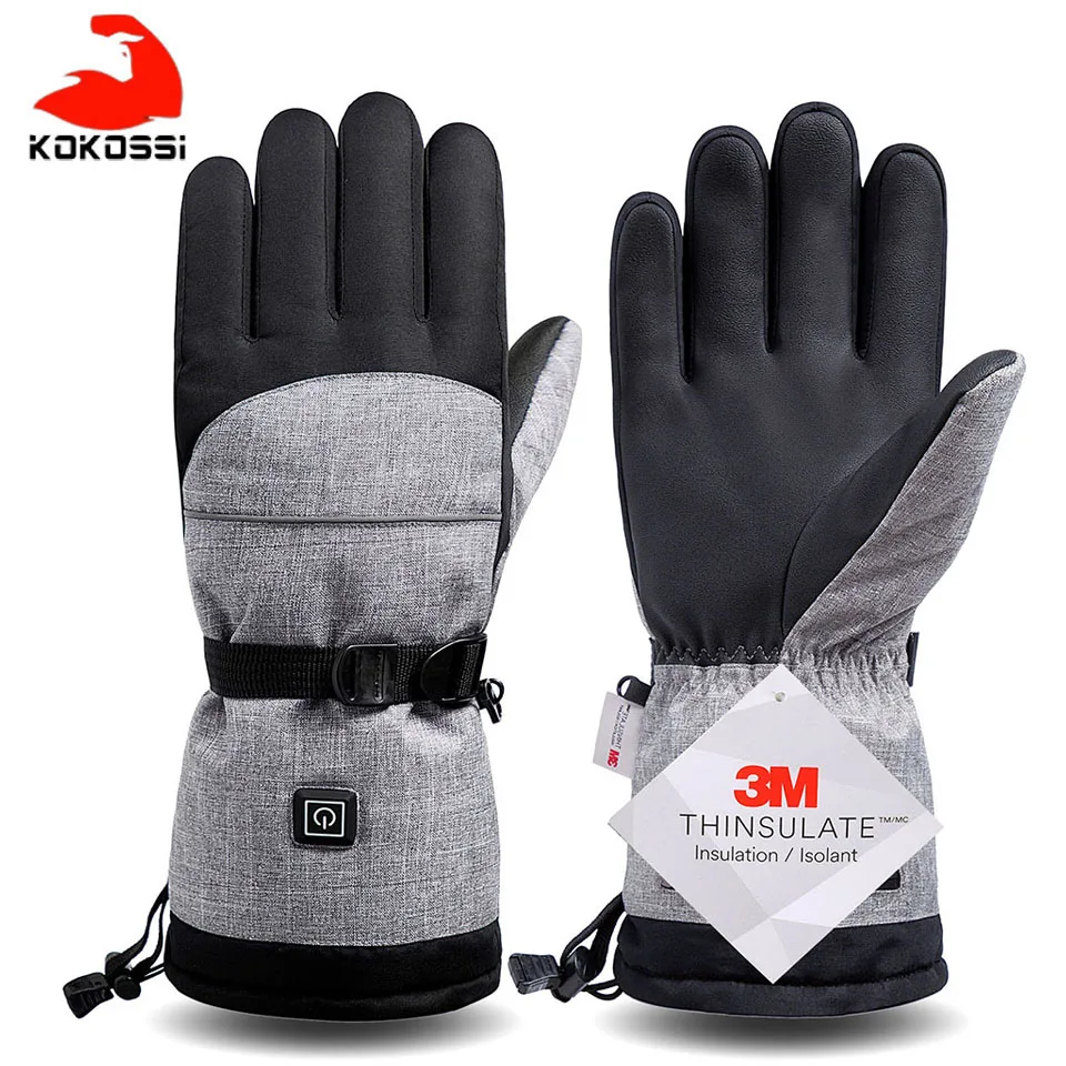 

KoKossi Electric Thermal Ski Gloves Cycling Motorcycle Bicycle Ski Gloves Unisex A Battery Heated Gloves B/C/D/E/F Normal Gloves