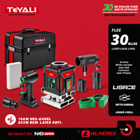 YEVOLT 12/16-Line 3D/4D Green Laser Level Auto-Leveling ±4° Working Range 30m Contractors Single-Person Operation Power Tools