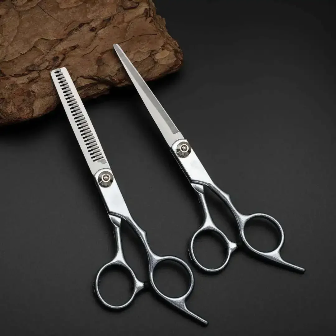 Stainless Steel Scissors for Hair Professional Hairdressing Thinning Scissor Haircut Cutting Shear Barber 6 inch Styling Tool